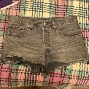 Levi’s 501 black cutoff shorts